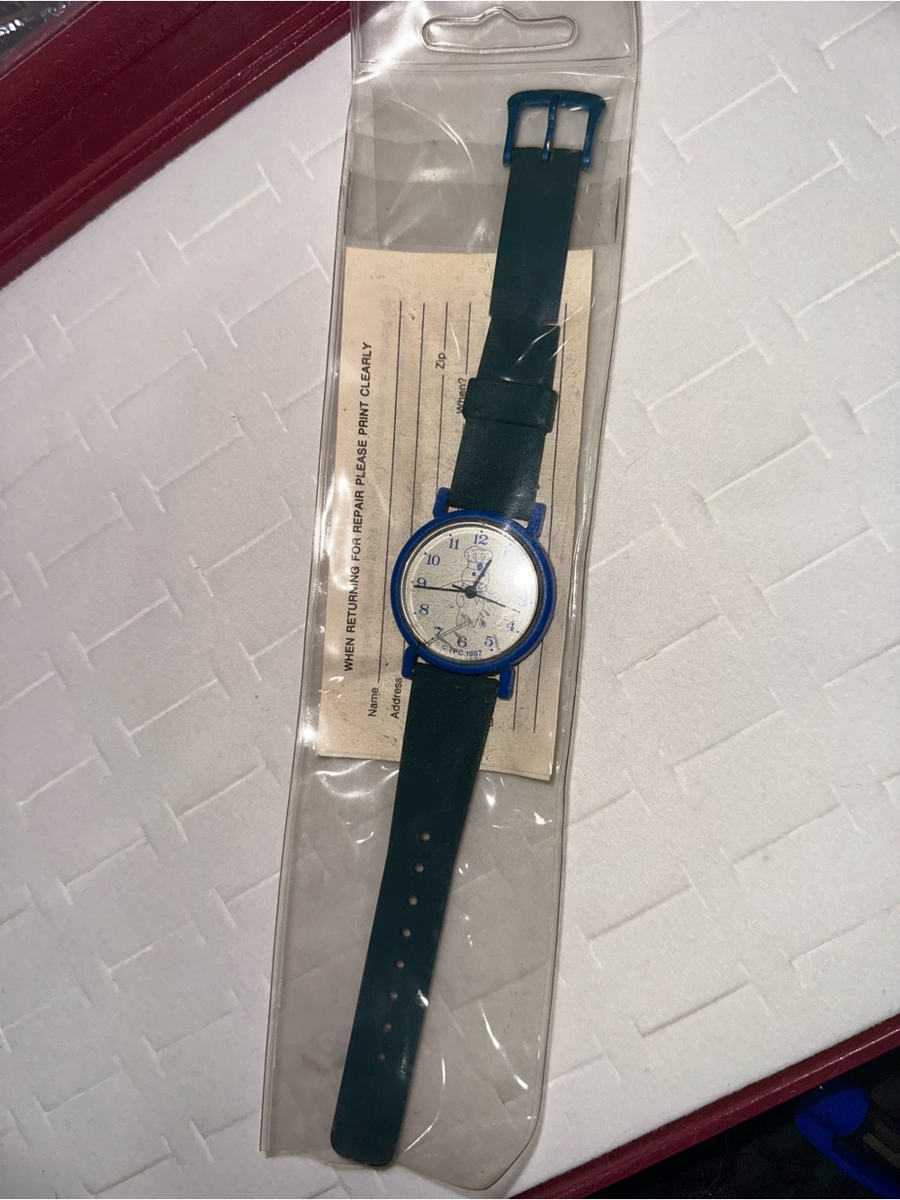 1990s Pillsbury Doughboy Quartz Watch Green Strap